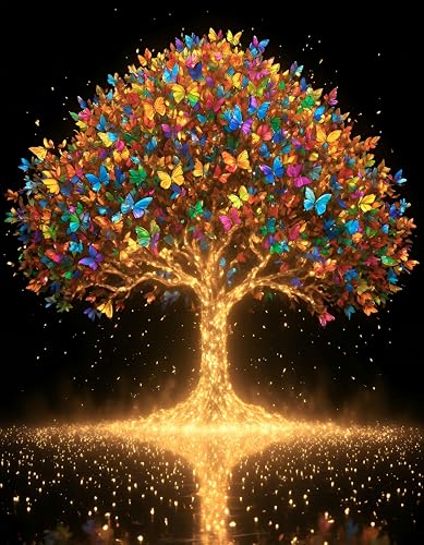 Yeadiffy Diamond Art Painting Kits for Adults Diamond Art Kits for Adults Beginners,5D Translucent Gems Diamond Painting,DIY Full Drill Diamond Gem Art and Crafts 12x16inch (Tree) - color: Tree