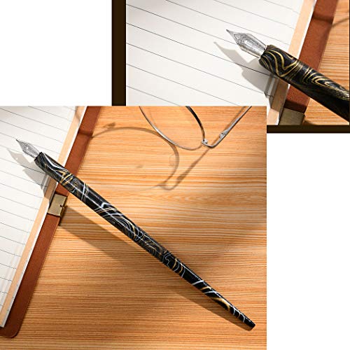 Professional Manga Gothic Pen Dip Pen Calligraphy Drawing Pen Kit, 7 Pen Holders Handles, 12 Nibs (7 Fountain Pen Nib, 5 Flat Nib) - 7 Pcs C - color: 7 Pcs C
