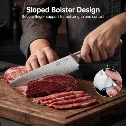 YOTSUBA 5 PCS Japanese Kitchen Knife Set with Ergonomic Rosewood Handle - style: 5pcs knife set