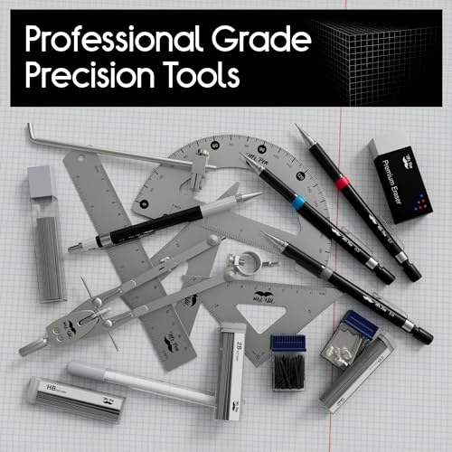 Mr. Pen- Professional Geometry Set, 17 pcs, Metal Compass