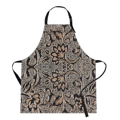 Britimes Apron with Pockets, 32x28 inch, for Women Men, Beige Embossed - color: Abstract Beige