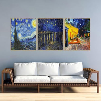 3 Pack Van Gogh Diamond Art Kits for Adults Diamond Painting Kit Beginner - color: DP03142, size: Round Drill