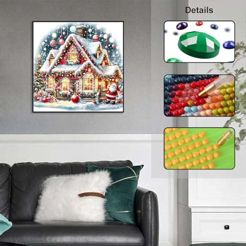 GUMITOON 4 Pack Christmas Diamond Art Kits for Adults-Full Drill Diamond Dots Paintings for Beginners, Round 5D Paint with Diamonds Pictures Gem Art Painting Kits DIY Crafts Kits 14"x14" QCY-126 - color: QCY-126