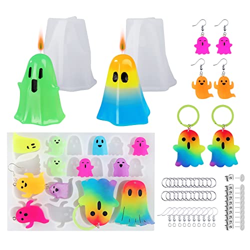 LET'S RESIN Ghost Shape Resin Earring Molds, Silicone Molds for Epoxy Resin - color: Ghost Molds