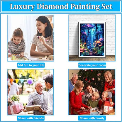 Arttoplus Enchanted Mushroom Diamond Art Kits for Adults Beginner 12x16in - color: G9316-US