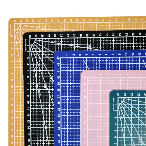 New A3 Double Side Craft Cutting Mat Cutting Board Sewing Pad Artist Carving Tools Handmade Crafts DIY Props (Blue) - color: Blue