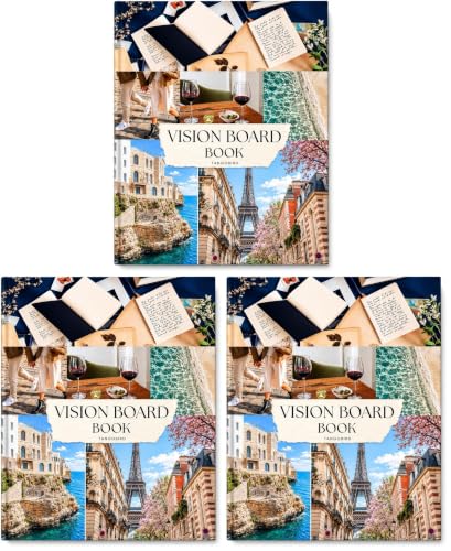 Vision Board Book Magazines with 1000+ Images – Scrapbook Supplies, Crafts for Adults, Clip Board, Junk Journal Supplies, Journaling Supplies, Board Books, Scrapbooking Supplies, Art Kit (Pack of 3) - size: Original (Pack of 3)