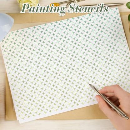 Texture Stencils for Crafts Reusable 16Pcs Stencils(5X5 Inch) - color: Texture 16