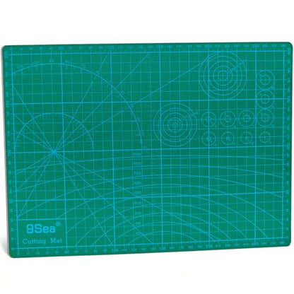 A4 Self Healing Cutting Mat, 12 x 8 in, Green | 5-Ply PVC, Anti-Slip Surface, Rotary Cutter Mat, For Paper Cutting, Sewing, Quilting, Leather Craft, Model Making - size: 11.8"L x 8.7"W