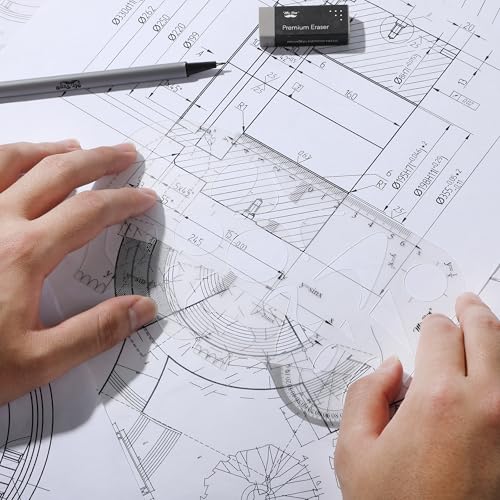 Mr. Pen- Geometric Drawing Template | Mathematical Functions Plastic Template Plastic, Shape Stencils for Drawing