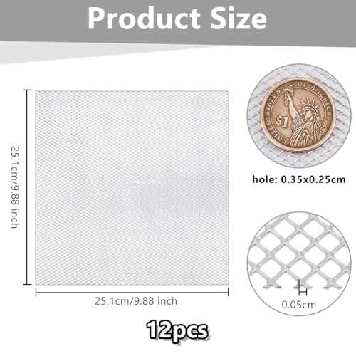 OLYCRAFT 12Pcs Aluminum Wire Mesh 9.9x9.9 Inch Sculpting Mesh Sheet for Sculpting Clay Craft Metal Window Screen Net Small Hole Aluminum Net Sheet for Arts Craft Metal DIY Projects Home Decor - size: 9.9x9.9 Inch