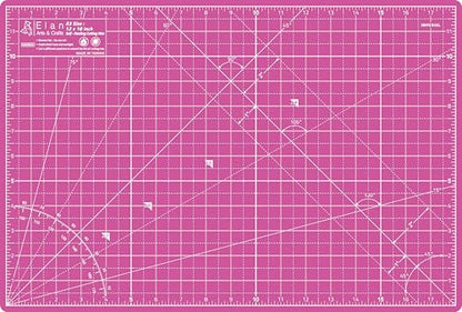 Elan Cutting Mat A3 Pink & Purple, Self Healing Cutting Mat 12x18 Inch, 5-Ply Craft Board Pink, Hobby Board for Crafts 12x18 Inch - style: 18 x 12"
