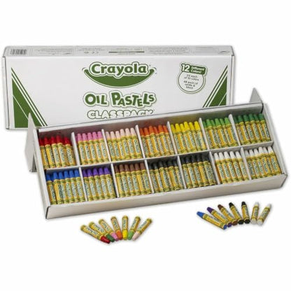 Crayola 524629 Oil Pastels,12-Color Set, Assorted, 336/Pack