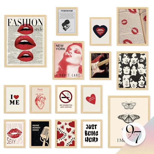 97 Decor Downtown Girl Y2k Room Decor, 16 Pcs Prints, 11x14 Unframed - color: Downtown Retro 11x14