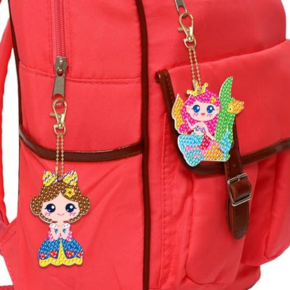 Labeol Arts and Crafts for Kids - Creat Your Own GEM Keychains-5D Diamond Painting by Numbers GEM Kits for Kids Girls Toddler Age 6-7 6-8 10-12 - style: Princess
