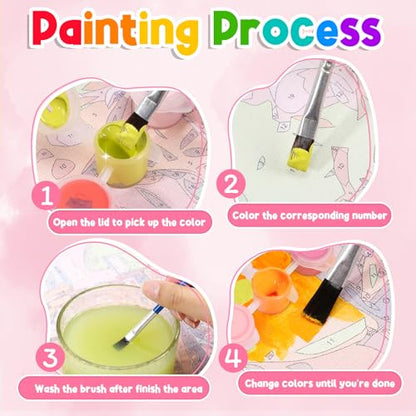 ZUVRDIAI Colorful Daisy Vase Paint by Numbers Kit, Flower Paint by Numbers for Adults, Acrylic Paint by Number Kits, Scenery Paint by Number on Canvas Without Frame 20x16 Inch