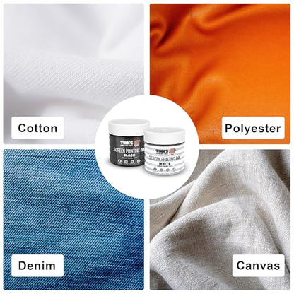 Tinks Screen Printing Ink -White - 8 oz. | Water-Based Fabric Ink - Screen Printing, Stenciling, Tote Bags & Fabric Stamping - Non-Toxic, No Harsh Fumes - 8 oz. - color: White