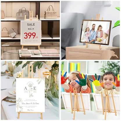 ESRICH 10PCS 17 Inch Tabletop Easels, Easel Stand for Painting | Tripod, Painting Party Easel, Kids Student Desktop Easel for Painting, Paint Easel for Canvas Paint - style: 10