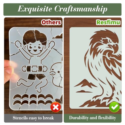 Eagle Stencils for Crafts Reusable 20Pcs Stencils(5.9X5.9 Inch) - color: Eagle 1