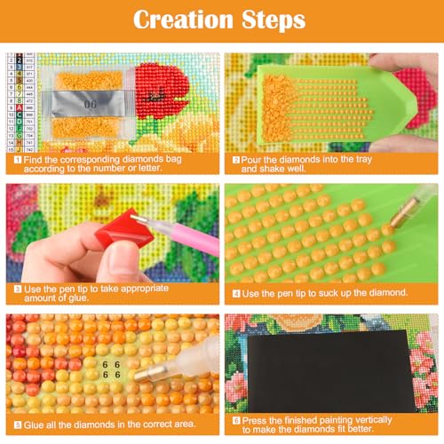 MXJSUA DIY Diamond Painting Kits for Adults, Yorkshire Reading Newspaper Diamond Gem Art Painting for Beginners, Diamond Picture with Full Round Drill Dots Craft Set, 12x16 Inch - color: Animals-08