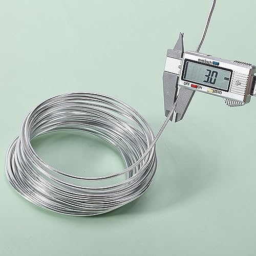 Mr. Pen- 9 Gauge Aluminum Craft Wire, 3 mm, 32.5 Feet | Bendable Metal Wire for Sculpting, Jewelry, Floral and Wreath Making, Crafting, Christmas Ornaments, Beading, Bonsai Training - size: 32.5 Feet x 3 mm