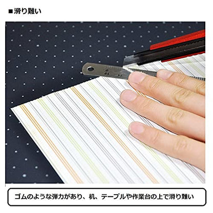 LION Foldable, Portable & Reversible Self-Healing Cutting Mat, 12" x 18", with 1cm Dot Grid, PVC Free, Dark Gray Front & Off-White Back, 1 ea. (FCM-45) - size: 17.7"L x 11.8"W