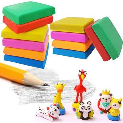 Kneaded Erasers for Artists 6 Pack Kneadable and Moldable Art Eraser, Stretchy Putty Erasers Needed for Drawing, Charcoal, Sketching, and Blending Effects