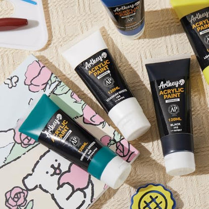 Artkey Acrylic Paint - Vermilion (250 ml/8.45 oz) Tubes, Rich & Vibrant Pigments, Professional Artists Acrylic Paints - Art Supplies for Canvas Wood Rock Clay Fabric Ceramics Art Crafts Painting - color: Vermilion, size: 8.45 Fl Oz (Pack of 1)