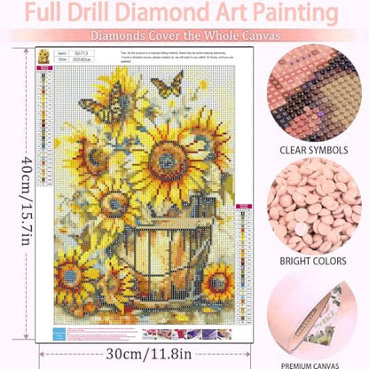 Arttoplus Sunflowers Diamond Art Kits for Adults Beginner 12x16 inch - color: G6713