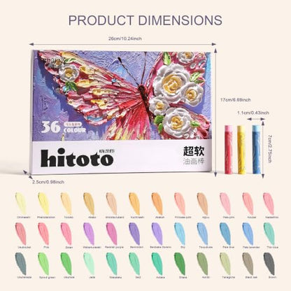 rubens 36 Macaron Colors Soft Oil Pastels,Creamy & Easy Blending - color: 36 Macaron Colors