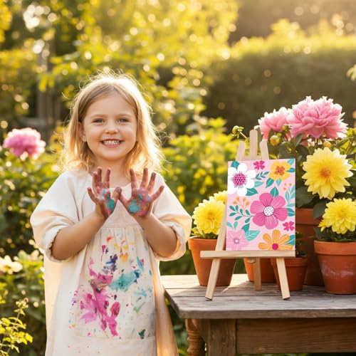 Louise Maelys 5x7 Inch Pre Drawn Canvas to Paint,12 Packs Floral Theme - color: Flower