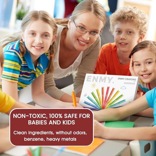 ENMY 48 Colors Gel Crayons, Twistable Non-Toxic Crayons Set, Washable Jumbo Crayons for Kids, DIY Craft Project, Art Supplies & Gifts - color: 48 Colors