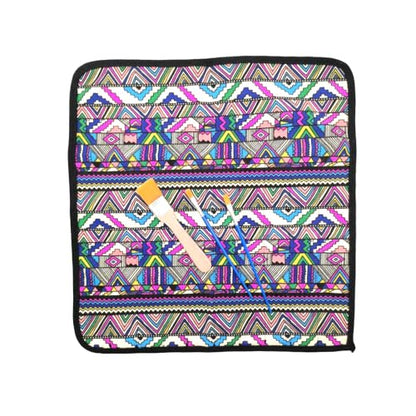 Funny live Paint Brush Holder Art Supplies, Artist Brush Holder & Storage Organizer Roll-Up Case Bag, Protect Acrylic Oil Watercolor Paintbrushes (Bohemian 20 Slot Pockets) - color: Bohemian 20 Slot Pockets