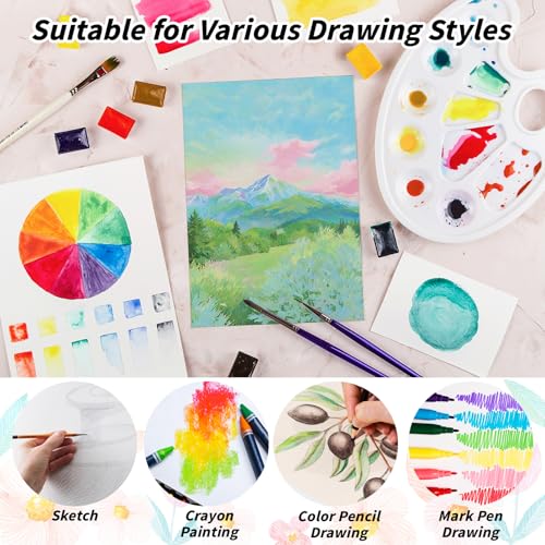 UZLU 150 Sets 4 x 6 Inch Watercolor Cards with Envelopes and Stickers - size: 4*6 in