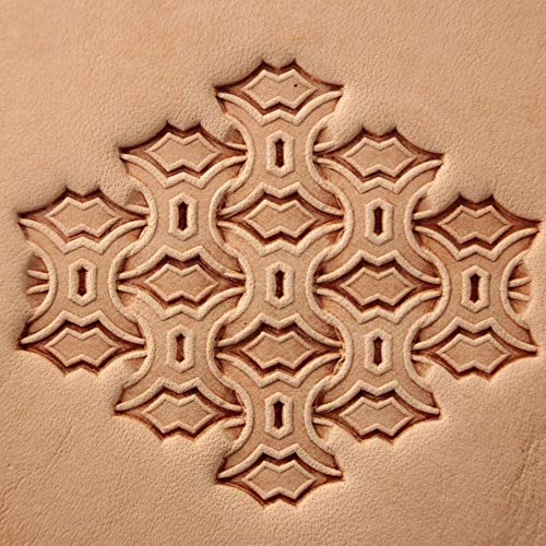 DandS ltd Leather Stamp Tool, Geometric, Professional Steel Craft Tool for Leatherworking, Embossing, Carving & Stamping Leather Projects, Belts Wallets & DIY Projects Compatible with Mallet #408 - color: Geometric 0.39" X 0.55"