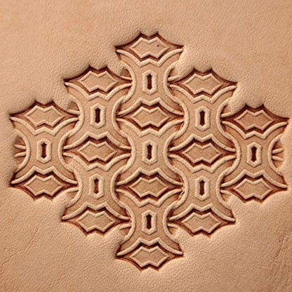 DandS ltd Leather Stamp Tool, Geometric, Professional Steel Craft Tool for Leatherworking, Embossing, Carving & Stamping Leather Projects, Belts Wallets & DIY Projects Compatible with Mallet #408 - color: Geometric 0.39" X 0.55"