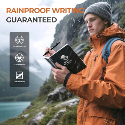 Nicpro 1.3mm Mechanical Pencil Set with Waterproof Field Notebooks | 3PCS Metal Heavy Duty Carpenter Pencil with Leather Bag,Lead Refill & Eraser for Outdoor Journal Travel Drafting Drawing - color: Multicolor with Notebook
