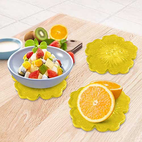 Panamalar Silicone Resin Molds, 1PCS Large Resin Tray Mold and 5PCS Coaster Molds for Resin Casting, Flower Shape Epoxy Resins Casting Molds for DIY, Home Decoration, Table Wine Tray-6 PCS