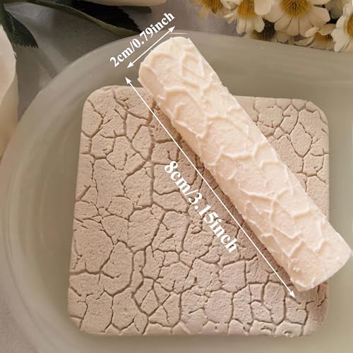 Polymer Clay Texture Roller Work with Polymer Clay Cutters for DIY Earrings Jewelry Making Craft Supplies (Texture A)