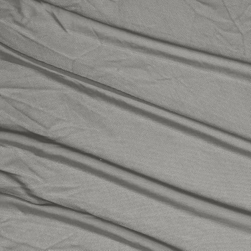 Manyshofu Grey Mesh Fabric by The Yard 4-Way Stretch, 60 Wide (1 Yard) - color: Grey, size: 1 Yard