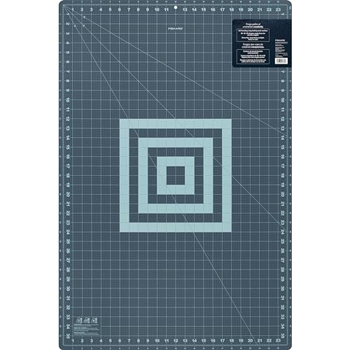 Fiskars 24" x 36" Self Healing Cutting Mat, Large Grid, Lilac Mountain Haze | Double-Sided Sewing, Quilting & Craft Cutting Board, Grid with 30 45 60 Degree Bias Lines for Fabric, Paper & DIY Projects - color: Lilac/Mountain Haze, size: 24"L x 36"W