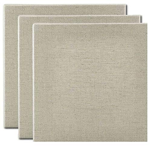 Senso Clear Primed Linen Panels - 6x6-3 Pack of Panels for Painting Oils, Acrylics, Pastels and More - size: 6x6"