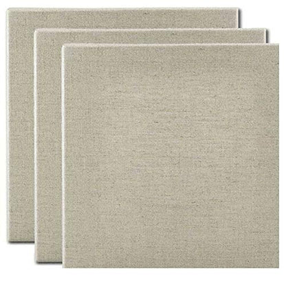 Senso Clear Primed Linen Panels - 6x6-3 Pack of Panels for Painting Oils, Acrylics, Pastels and More - size: 6x6"