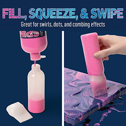 FolkArt Drizzle Combing Squeeze Bottle Set, Durable Tools for DIY Paint Pouring Arts and Crafts Projects, 50825 - style: Combing Squeeze Bottle Set