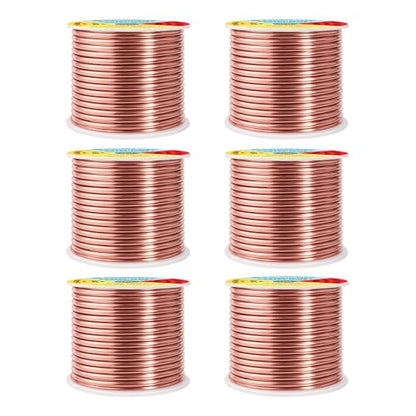 Mandala Crafts 10 Gauge Rose Gold Tone Combo Anodized Aluminum Craft Wire - color: Rose Gold Tone Combo, size: 10 Gauge 20X6 Feet