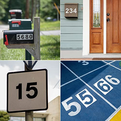 DXCYZ 16 Inch Large Number Stencils Kit 0-9 Address Number Stencil, 10PCS Reusable Plastic Painting Number Templates for Mailbox Signs, Door, Cars, Trucks, Home, Business, Window (16 Inch) - size: 16 Inch