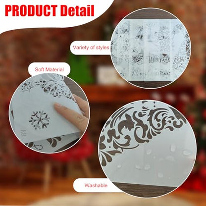 12 Pcs Christmas Snowman Tree Deer Stencils for Painting Stencil Template Merry Christmas Reusable Furniture Cake Decorative Stencils Borders for DIY Wood Craft Canvas Fabric - style: Christmas Theme