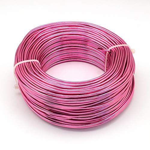 Cheriswelry 650 Feet 18 Gauge Metal Jewelry Wire Aluminum Wire Bendable Craft Wire Flexible Camellia Soft Beading Wire 1mm for Sculpting Armature Artistic Floral Garden Wrapping DIY Craft - color: Camellia, size: 18 Gauge(1mm)