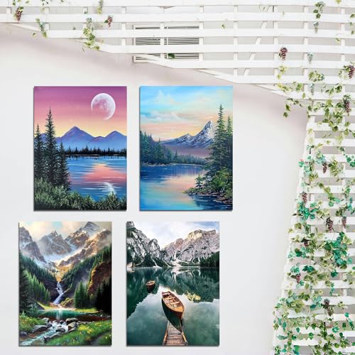 Lanzeyo Diamond Painting Kits for Adults, Landscape Diamond Art Kits, Diamond Dots Kits, Gem Art for Living Room Wall Art (Landscape) - color: 02 Landscape