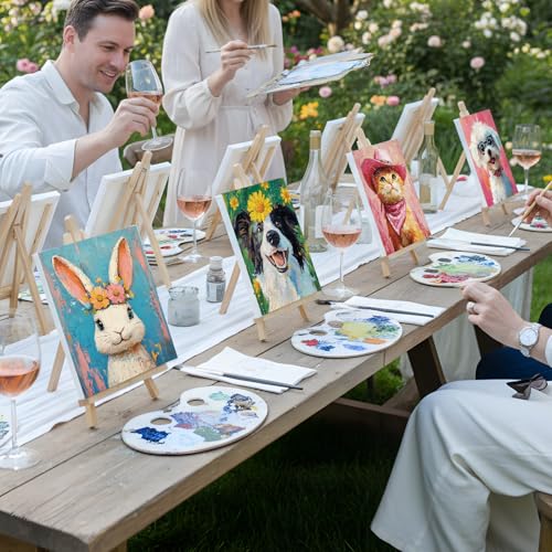 Sherr 12 Pcs Pre Drawn Canvas for Adults,Cute Animals,8 x 10 Inch | Pre Printed Canvas, Sip and Paint Party Canvas Painting Kit, for Holiday Painting Crafts Favor - size: 8 x 10 Inch, style: Cute Animals